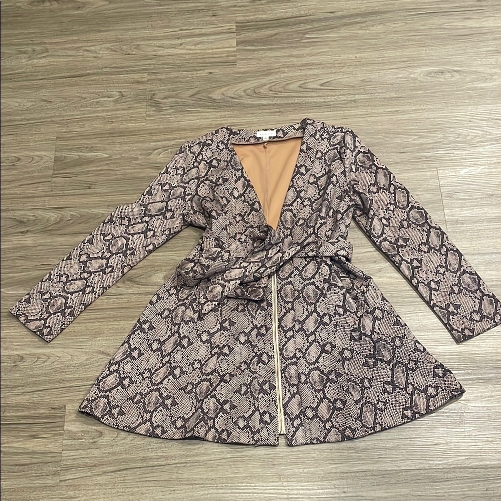 Snake Print Long Sleeve Jacket